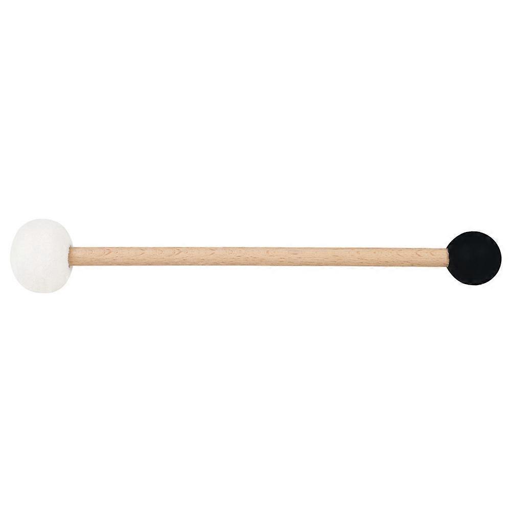 Double Ended Rubber Felt Bass Drum Mallet Polished Wooden Handle Versatile Percussion Instrument for Drummers Bands Various Playing Styles