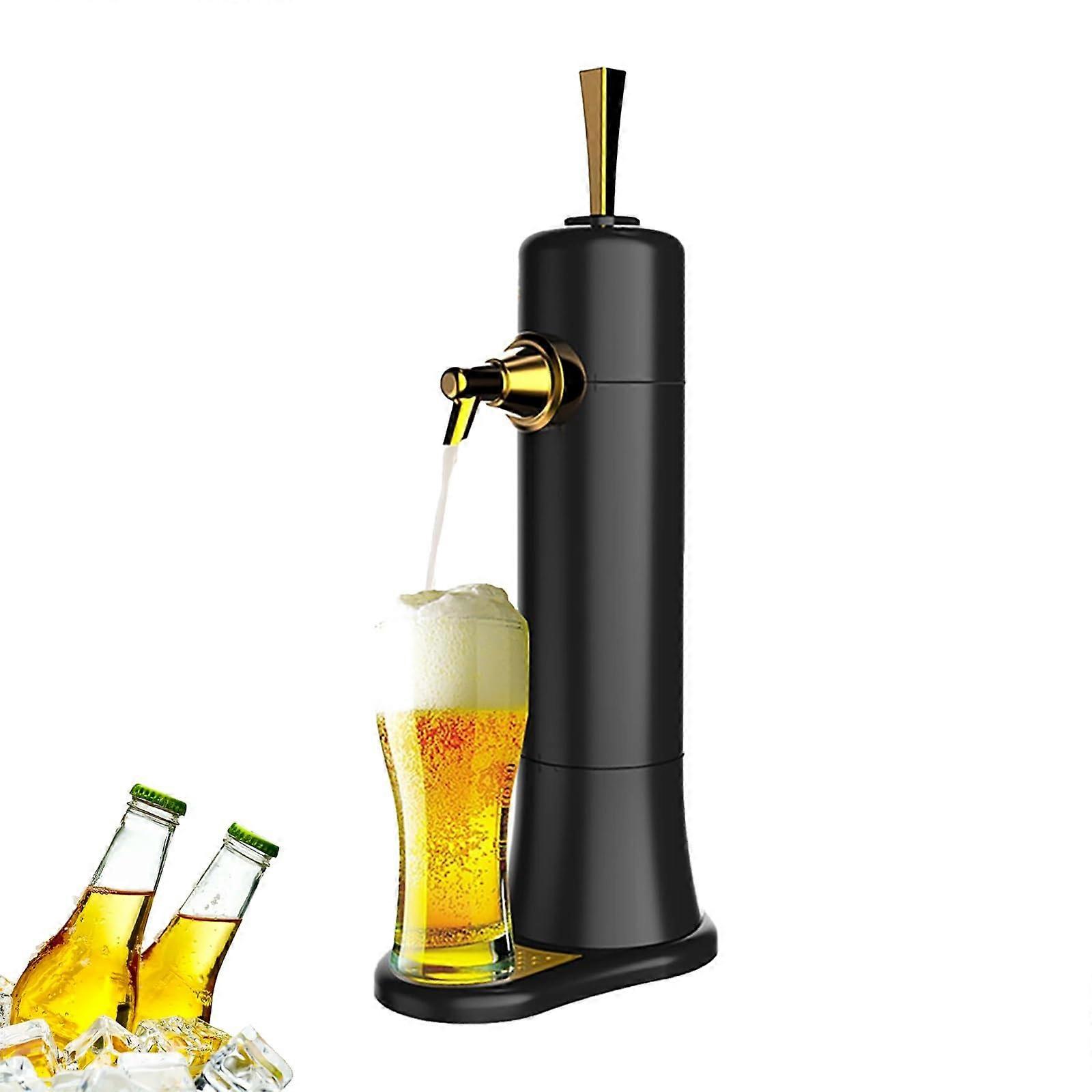 Beer foam machine, 500ml tabletop beer dispensing system, ultrasonic vibration foamer, cooling function, easy cleaning