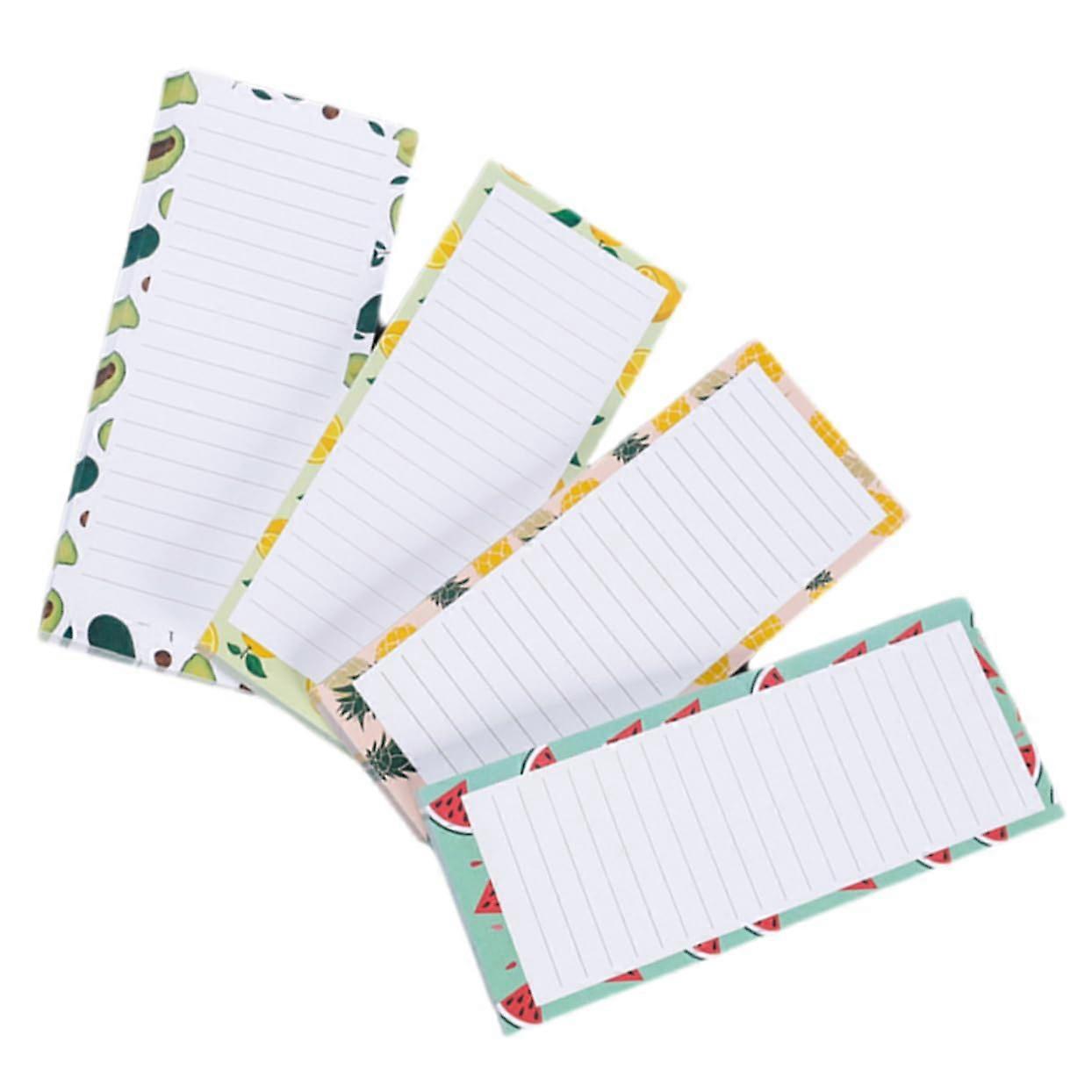 Magnetic Message Board Pack Of 4 Fridge Magnets Notepad Magnetic List Pad Fridge Planner Cute Sticky Notebook