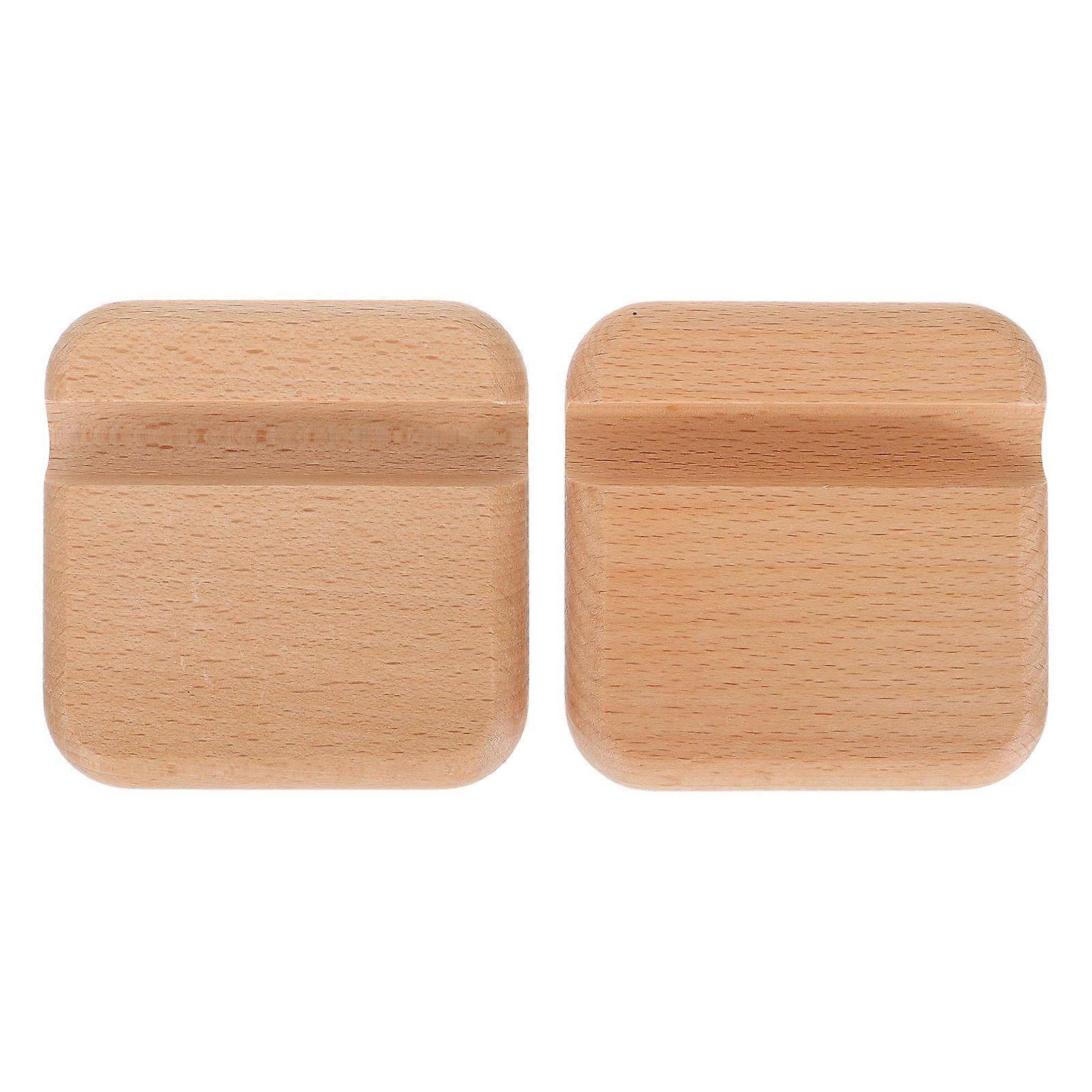 2pcs Wood Phone Storage Racks Tablet Stands Practical Supporters