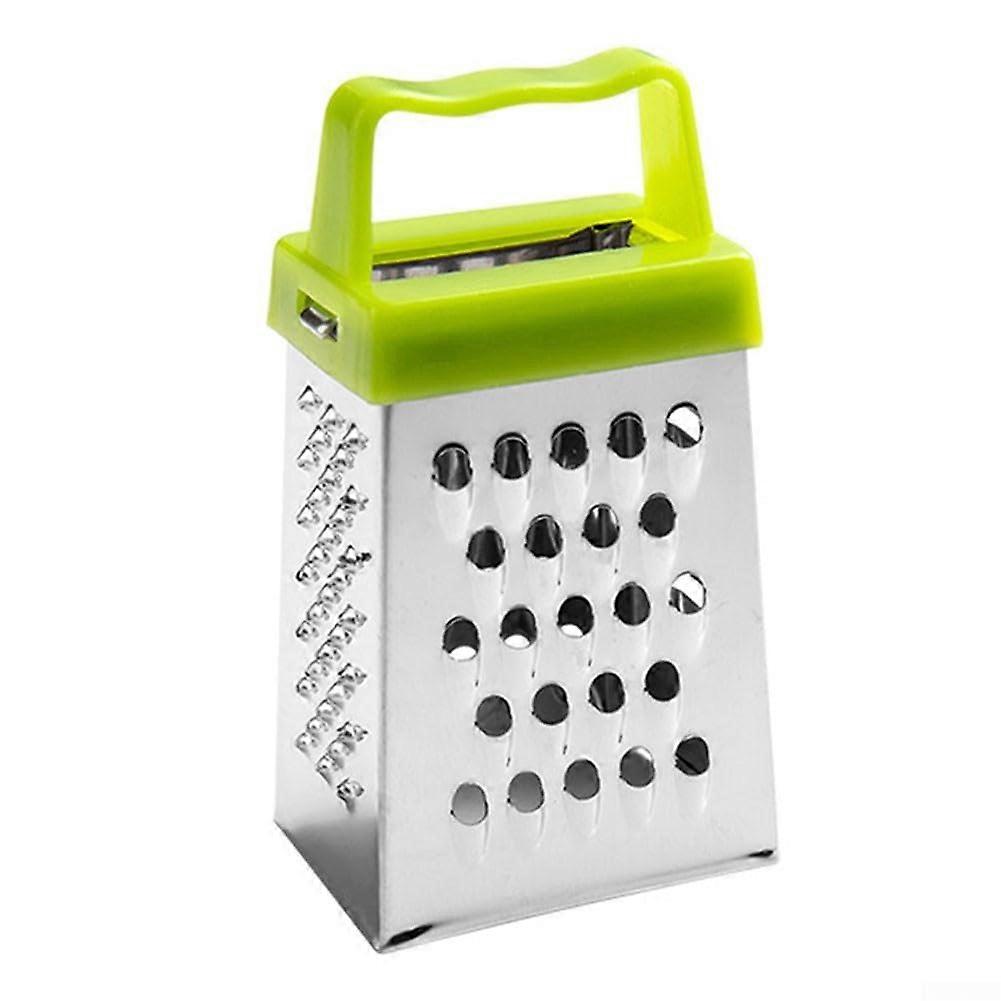 Four Sided Stainless Steel Mini Chopper with Teeth and NonSlip Handle for Vegetables, Cheese, Garlic, Nuts, Fruits (Green)