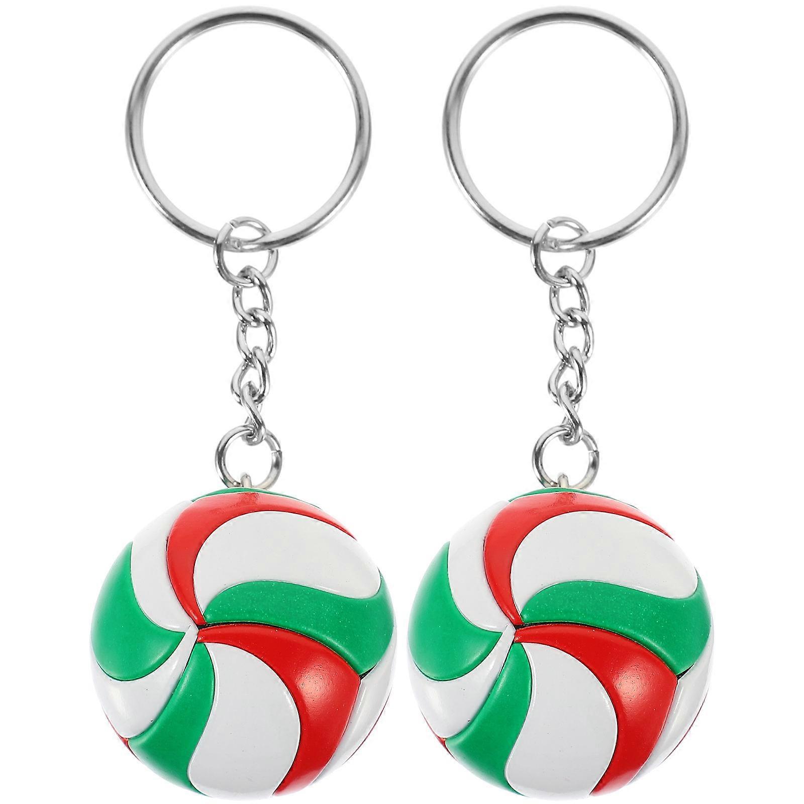Mini Volleyball Key Chains Decorative Portable Students Sports Fans 10.00X3.60X3.60cm