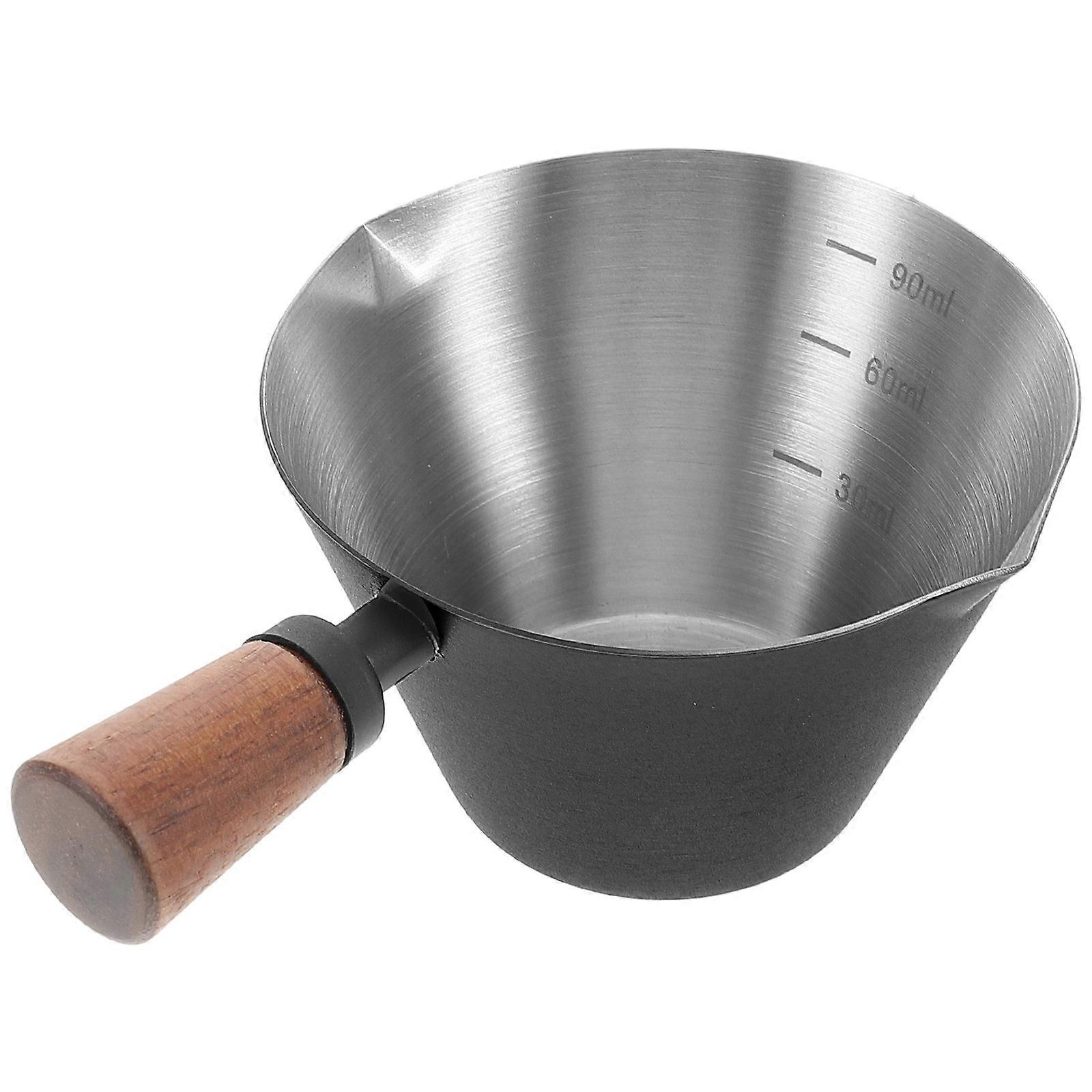 Stainless Steel Espresso Pouring Cup Coffee Enthusiasts Spout Design 4.1×2.8×1.9in Liquid Catcher 1Pack
