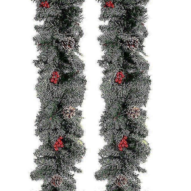 赤い果実のクリスマスリース - 暖炉のための松ぼっくりの花輪