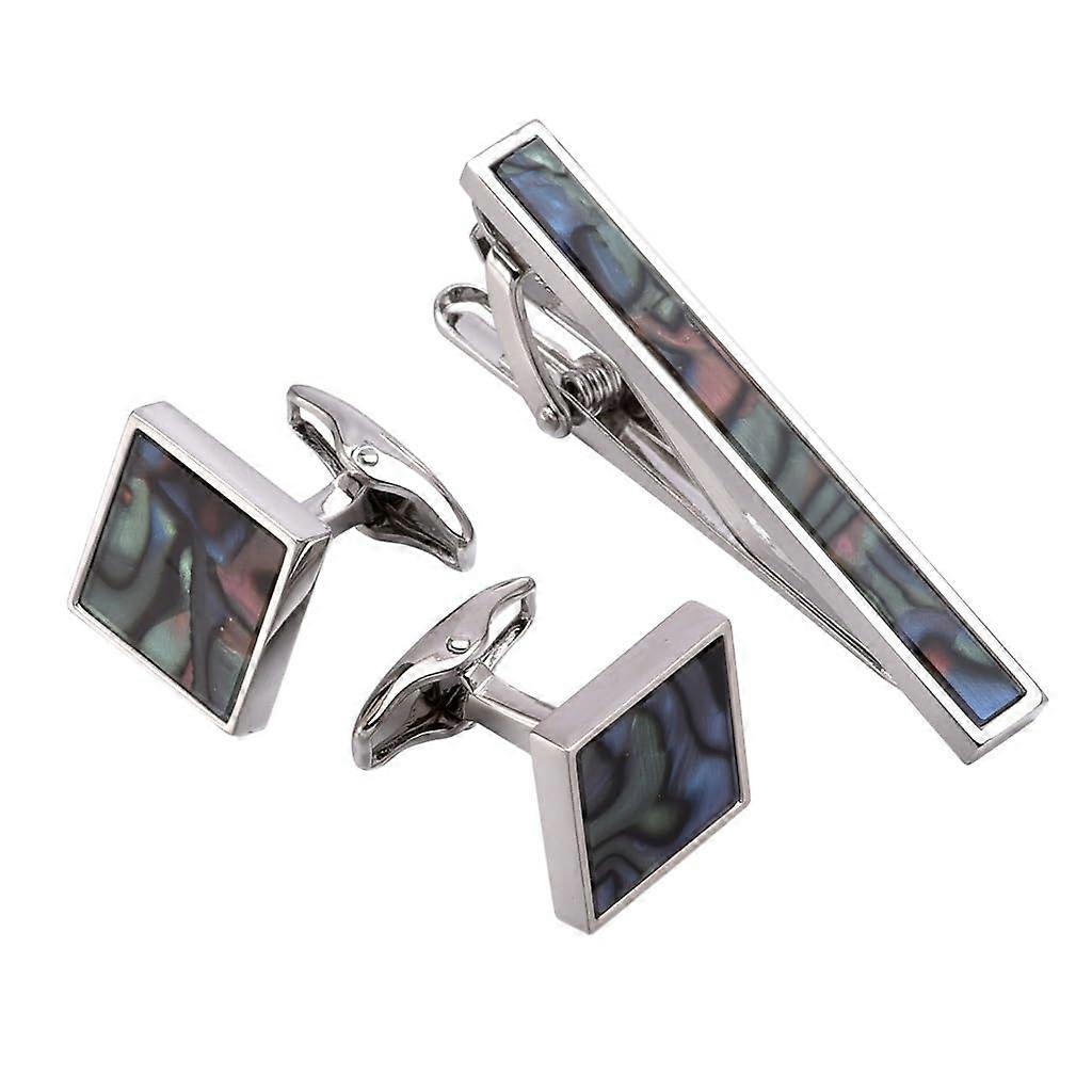 Bindeclip Men's Cufflink Binding Clip Set Cuff Pin Brooch Buckle (BlackD)