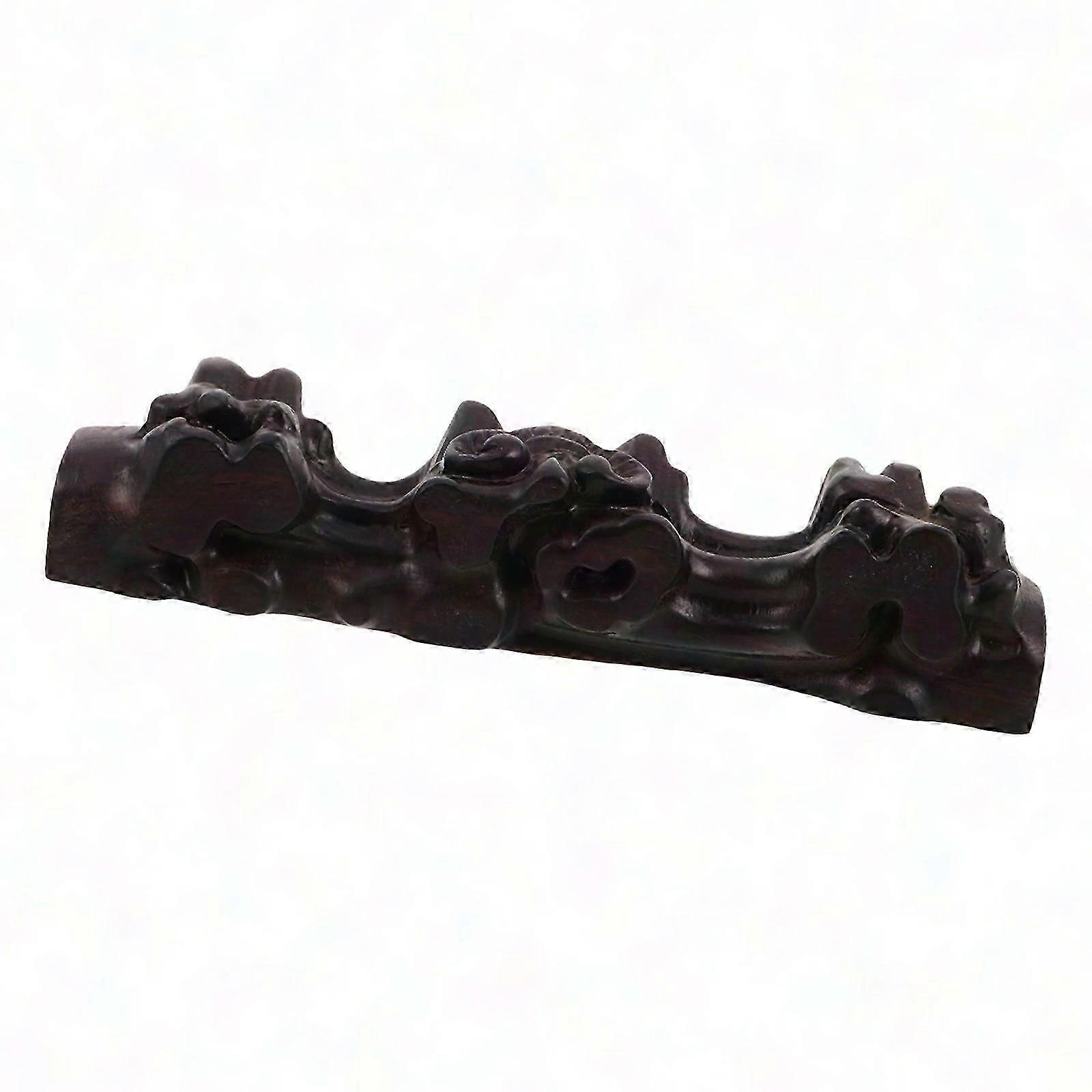 Artistic Wood Display Stand Bamboo Flutes Hand Carved