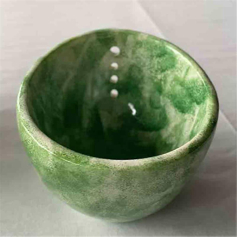 Leaf Stripping Tools For Kitchen Handcrafted Round Hole Sizes Green Bowl For Removing Leaf Greens With Four Holes
