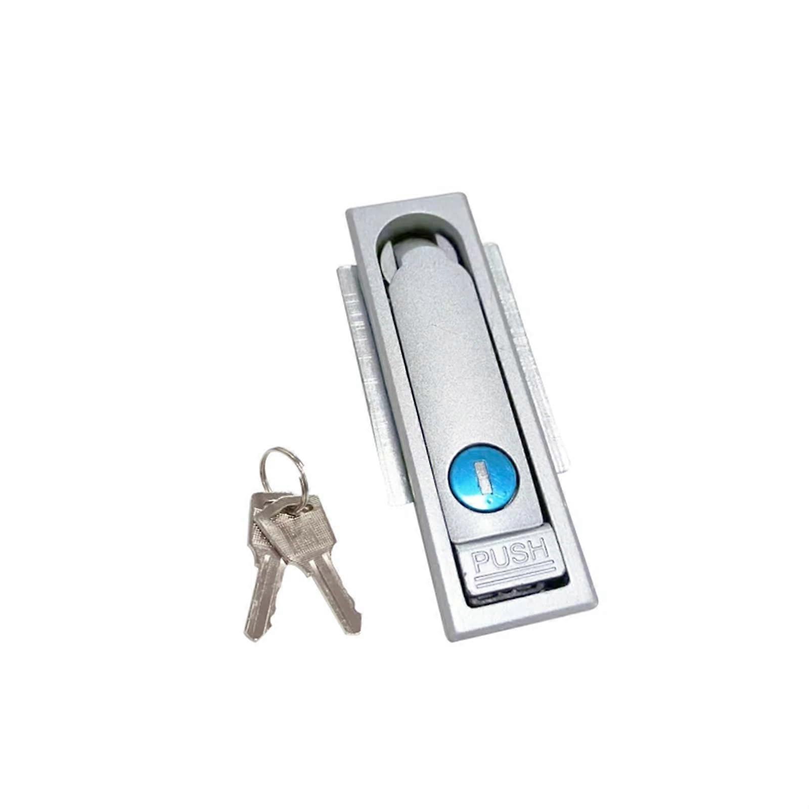 Zinc Alloy Electrical Box Lock Electrical Cabinet Lock Mechanical Aircraft Lock Universal Cabinet Lock 1Pc (Silver1pcZinc)