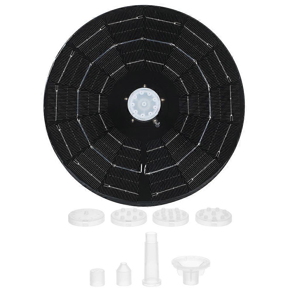 Solar Fountain Pump with LED Lighting for Bird Baths and Ponds – Automatic Water Feature, Efficient Oxygen Circulation, Color Changing Light