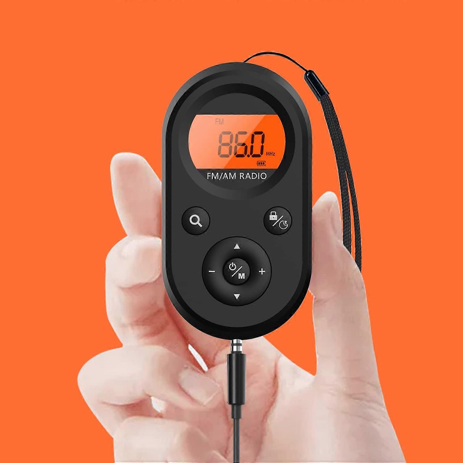 2025 Newest AM/FM Portable Radio, Rechargeable, Best Reception, Stereo Headphones, Small Digital Transistor, Great for Hiking, Walking and Jogging