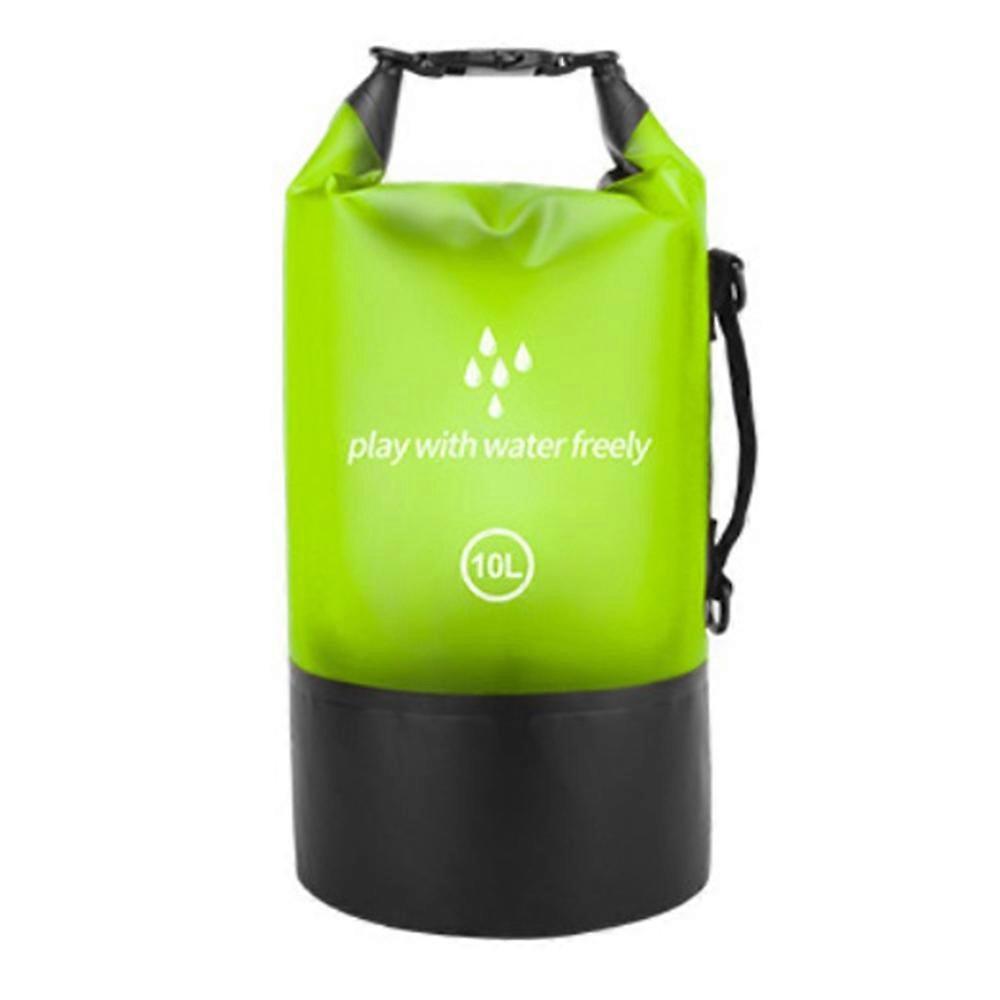 10L PVC Dry Bag for Swimming Rafting Outdoor Waterproof Storage Bag with Single Shoulder Strap - Lem