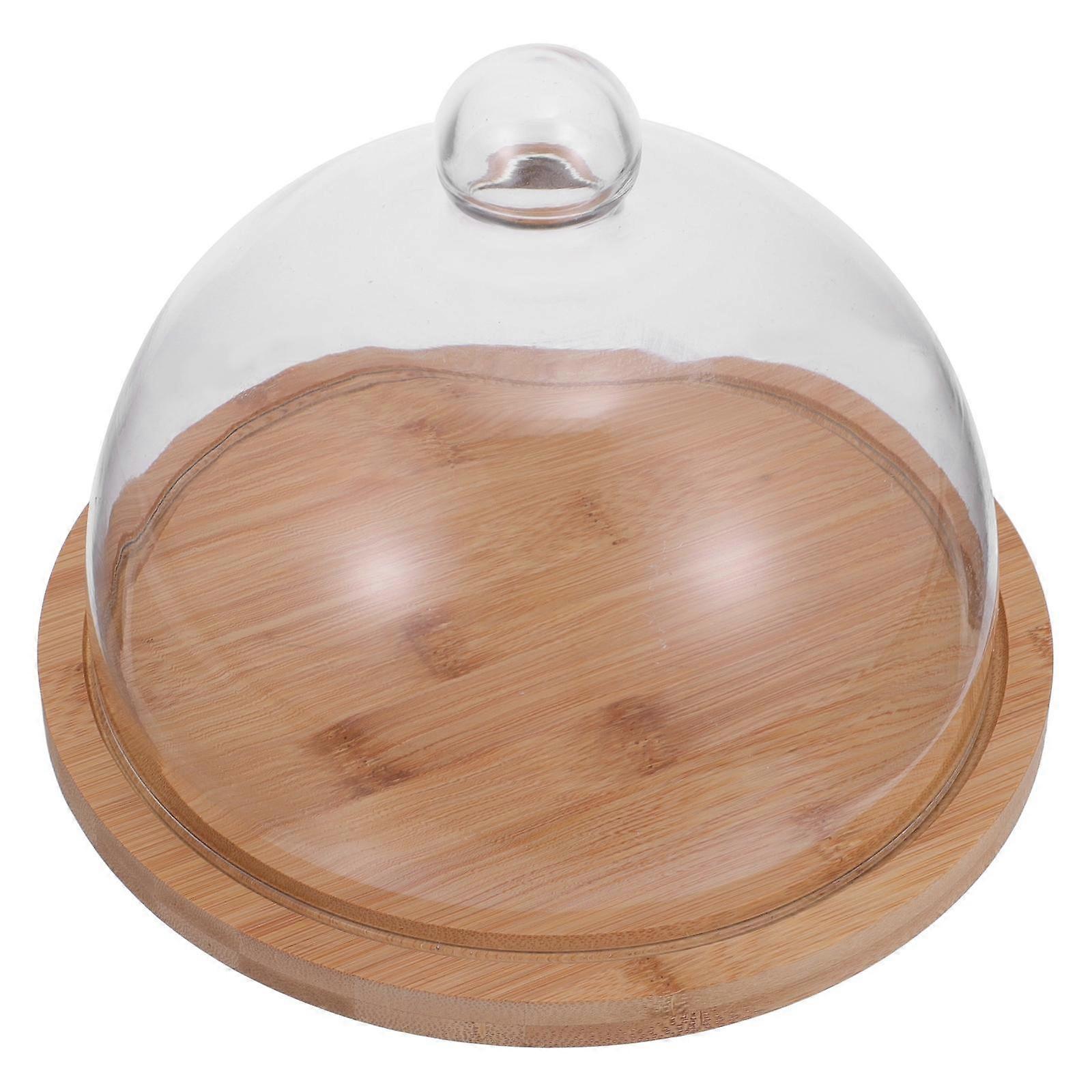 Professional Cake Dish with Glass Lid Dessert Display Stand for Home, Restaurant & Party Use Easy to Clean Tableware