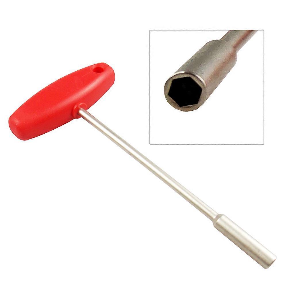 Bike Spoke Nipples with Wire Tightener Tool in Red for Precision Adjustments Hexagonal Hole 4.7mm