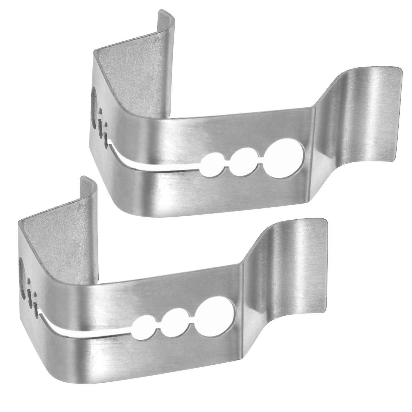 2pcs Thermometer Clips with Probe Kitchen Stainless Steel Clamp