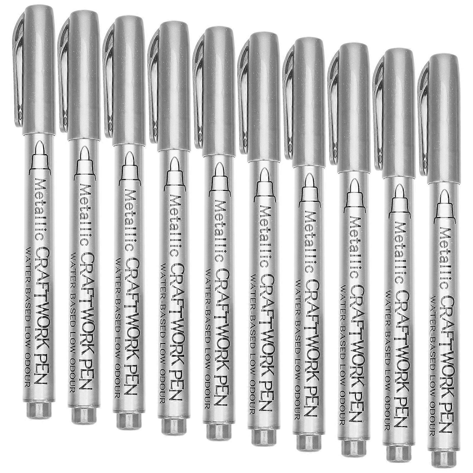 Oil Based Paint Markers Set for Fabric & Ceramic   Lightweight, Easy Grip Design with Non Slip Cover for Students & Artists   10pcs Creative Art