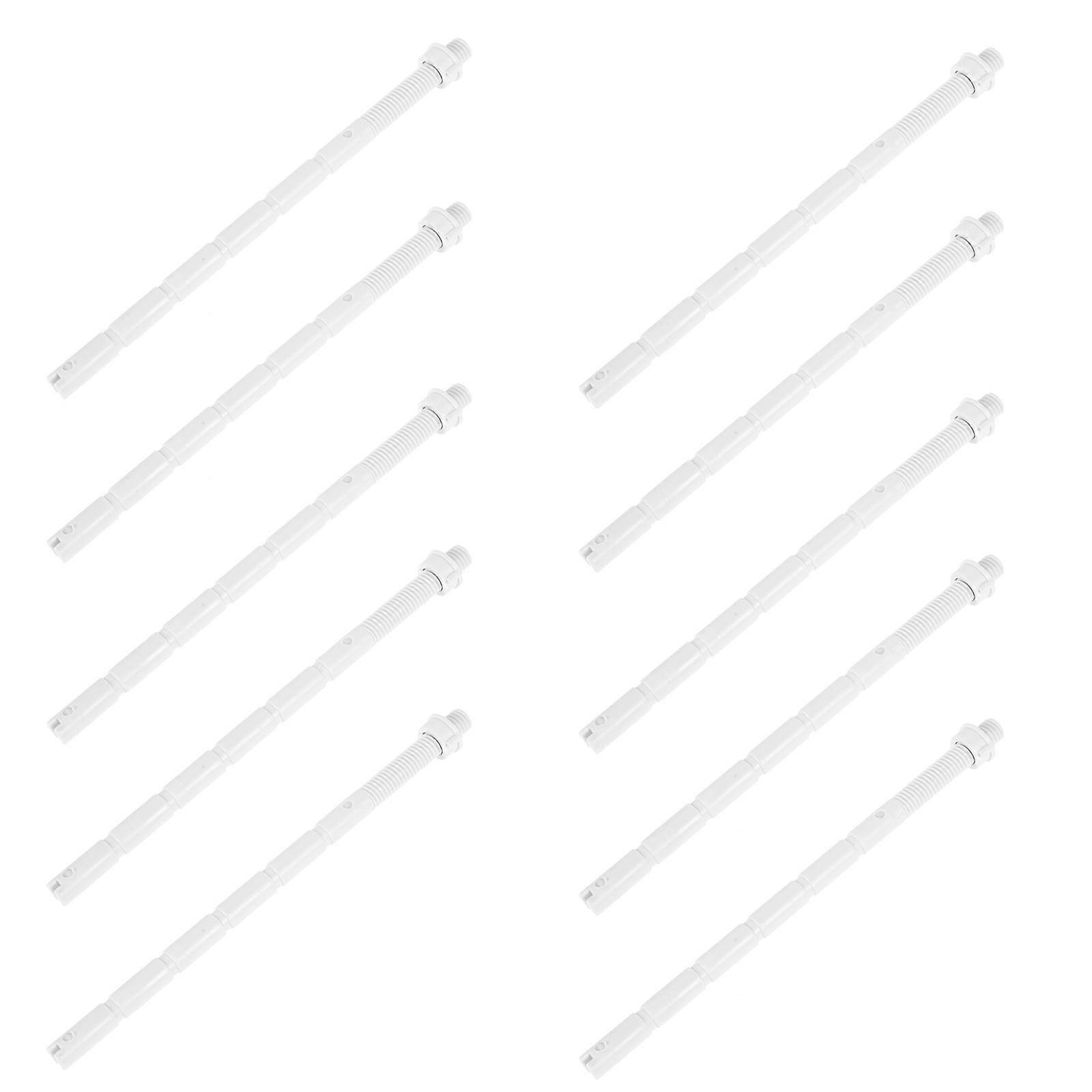 Toilet Tank Push Button Rod Threaded Design For Home Improvement 15.20X1.50X1.50CM White 10Pcs