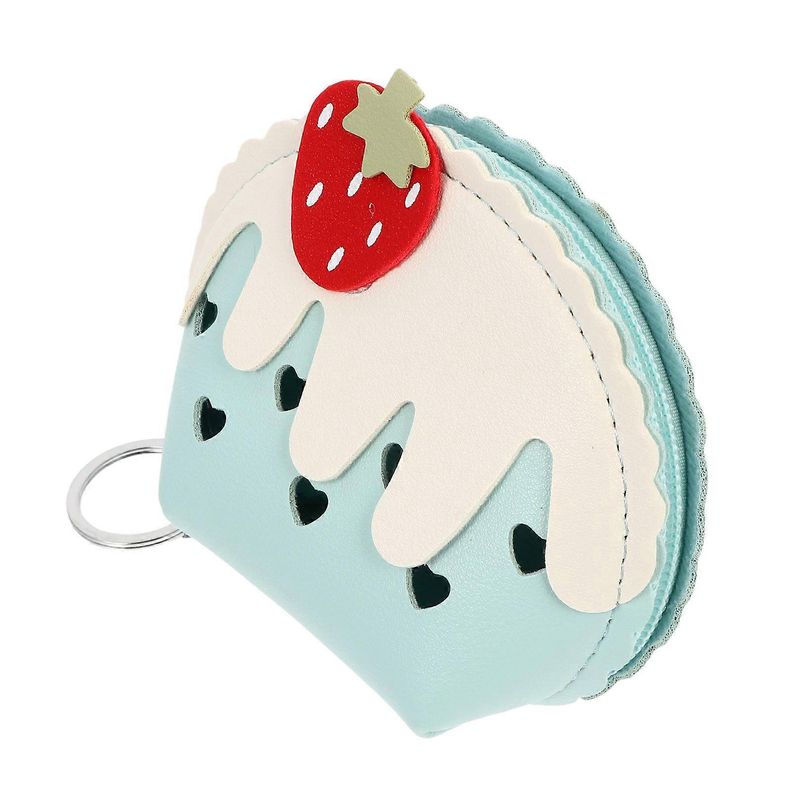 Coin Purse PU Zipper Keychain Pouch for Storage Use Compact Size
