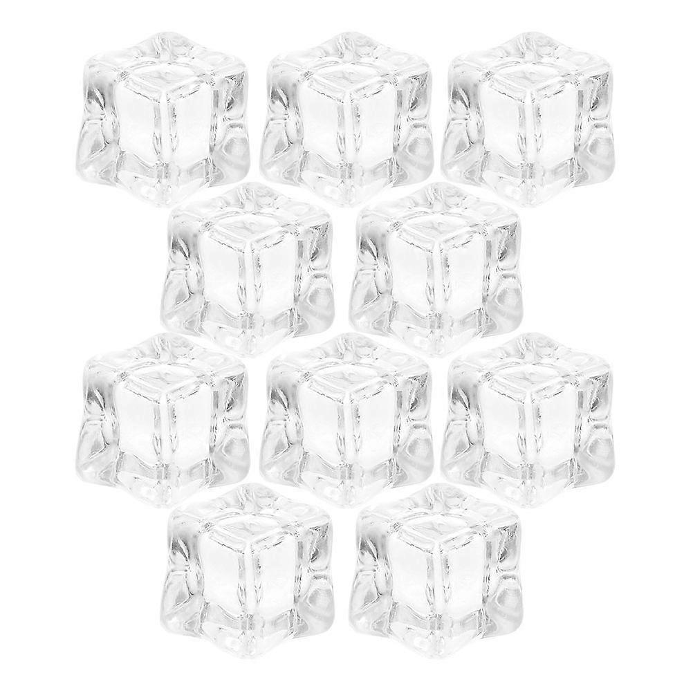 50pcs Reusable Acrylic Fake Ice Cubes Irregular Shapes, Realistic Decorative Rocks for Weddings, Party Vase Fillers, Photography & Seasonal Displays