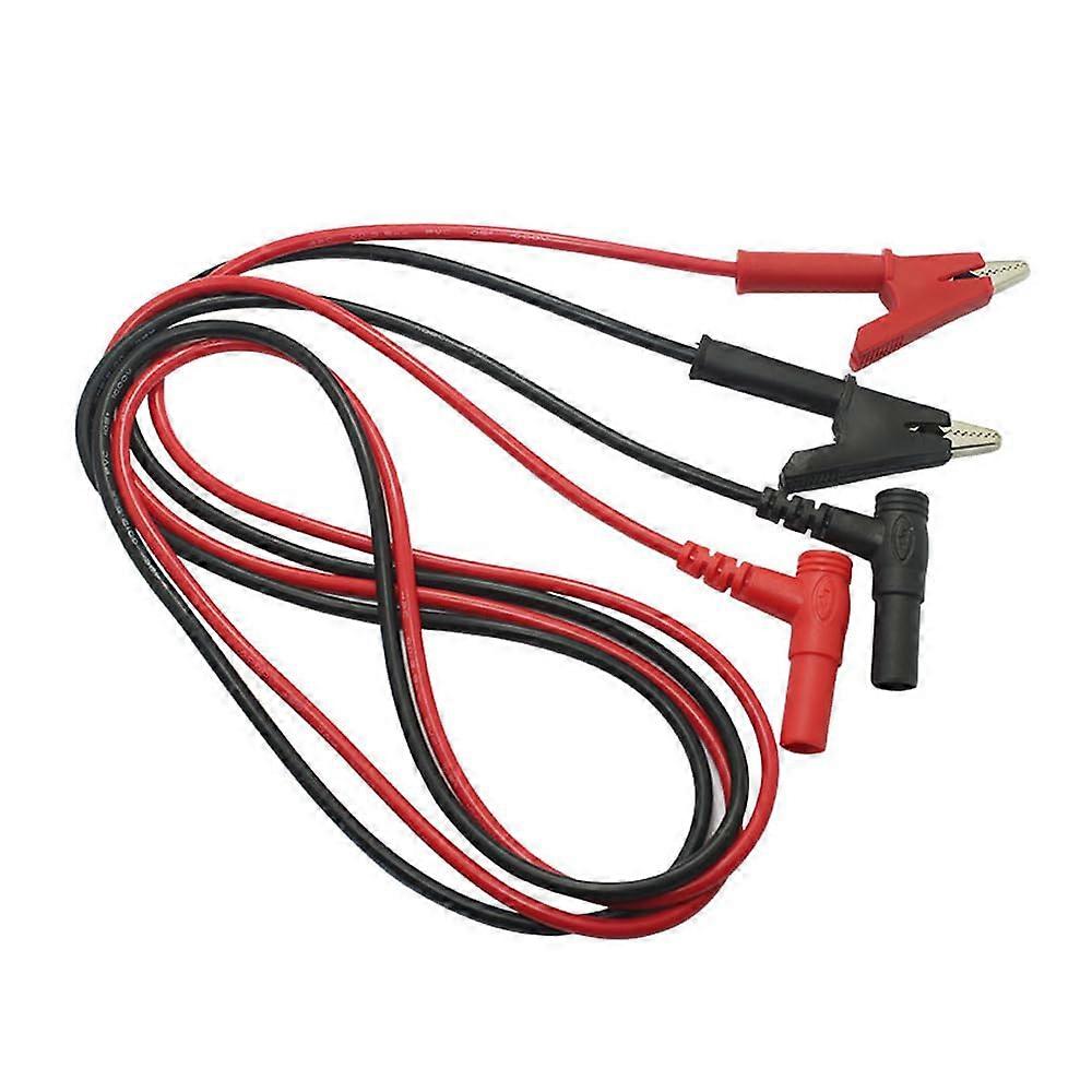 Pack of 2 Test Leads for Multimeter, Crocodile Clip Test Cable, Test Leads, Measuring Cable with Banana Plug (1 m, Red  Black)