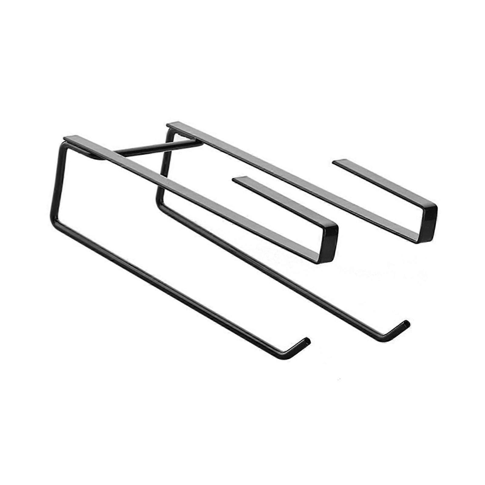 Metal paper towel holder under cabinet with double bars, multifunctional use, stylish design, for paper towels, cloths.