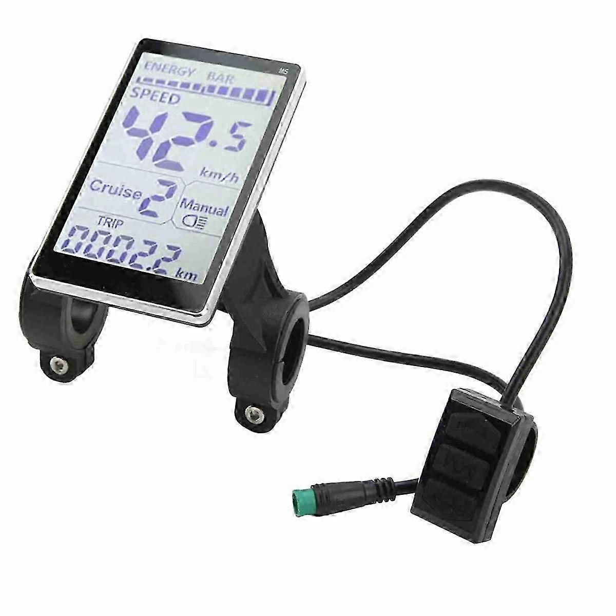 Écran LCD M5 Pour Vélo électrique – Universel 24V/36V/48V/60V, étanche, Fixation 22,2 Ou 31,8 Mm - 7
