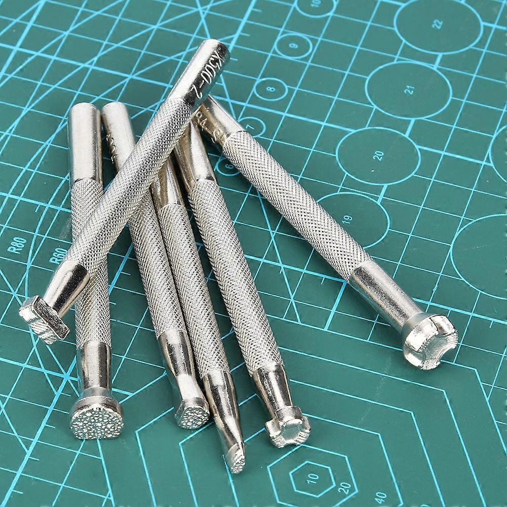 6Pcs Leather Craft Carving Tool Non-Slip Fish Printing Pattern Handle DIY Handcraft Tool(Fish Print Tool )