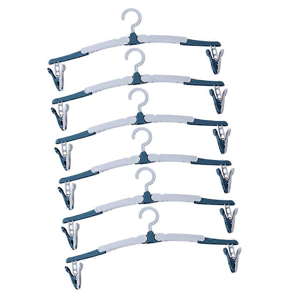 Portable Travel Hangers 6PCS Folding Rectangular Simple Style PP Material For Outdoor Activities