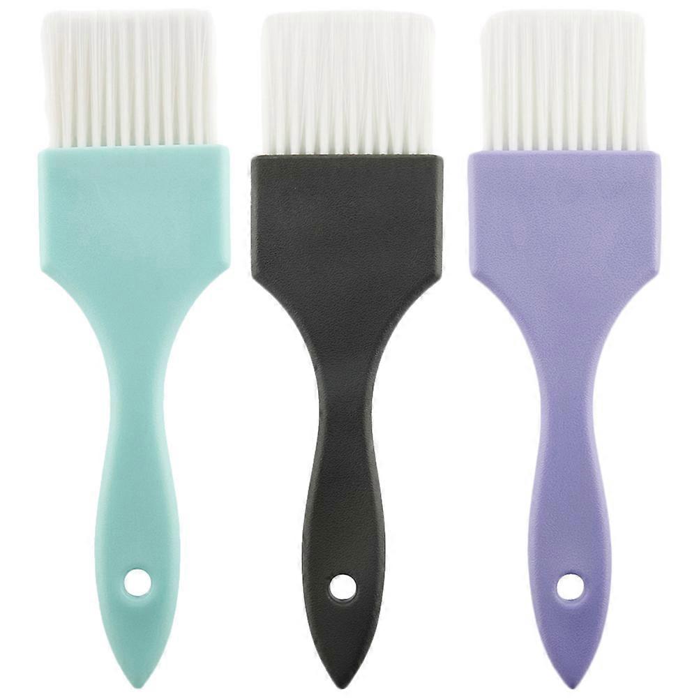 Professional Hair Coloring Brushes for Even Application Salon Quality ABS Nylon Assorted Color 3pcs