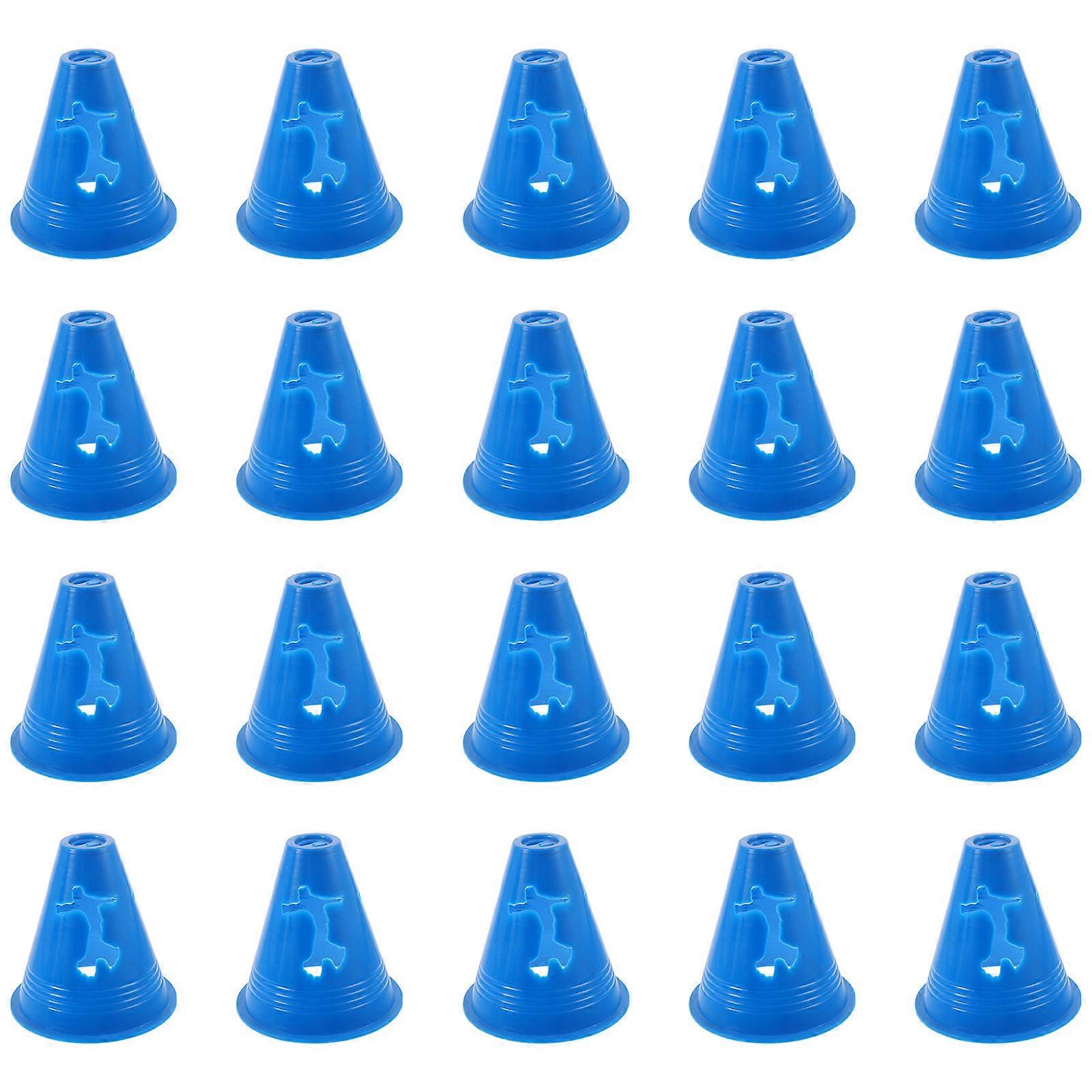 20pcs Durable Small Training Cones for Soccer, Roller Skating & Agility Drills – Bright Colored PE Marker Cups for Outdoor Sports Activities