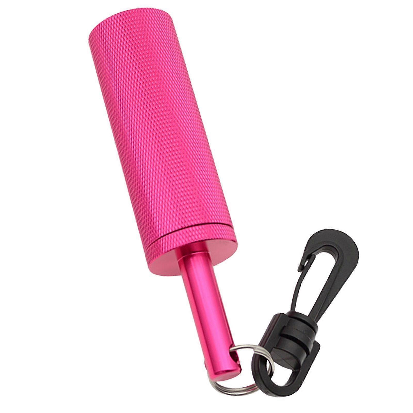 Scuba rattle stick with clip, portable diver pointer stick made of aluminum alloy, underwater fittings, ring bell, dive pointer stick rose red