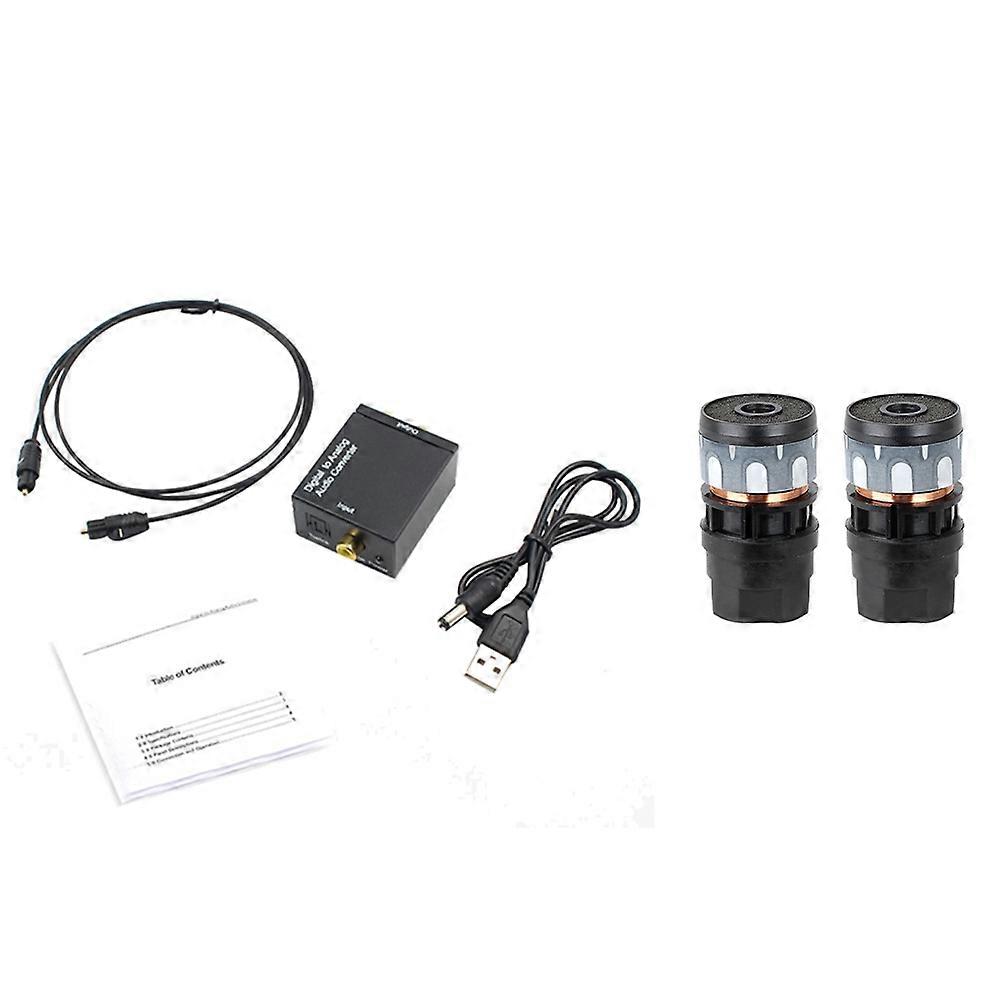Optical Coaxial Toslink Digital to Analog Audio Converter Adapter L/R 3.5mm with N-813 2PCS Micropho