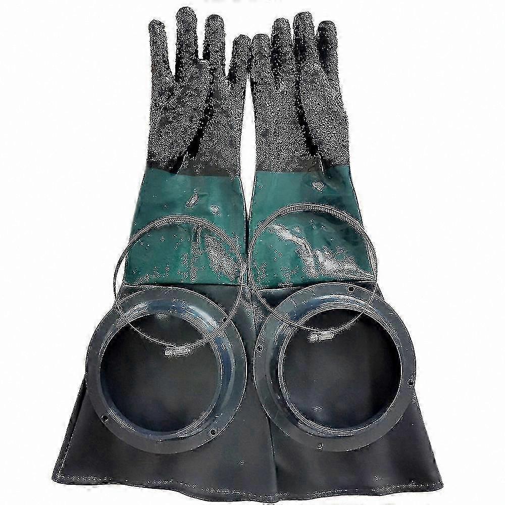 Luvas de jateamento resistentes com anéis de vedação para armários de 60 cm
