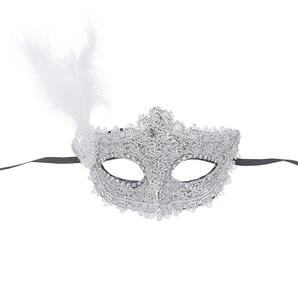 Maskerade Masker Vrouwen Feest Masker Wit Creatief Ontwerp Voor Halloween En Kerstmis 1Pack