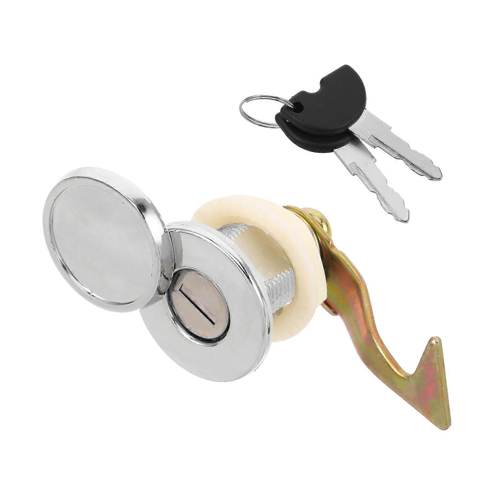Durable Metal Motorcycle Tail Box Lock with Keys – Secure Storage for Scooter and Electric Motorcycle Trunks, Quick Installation and Reliable