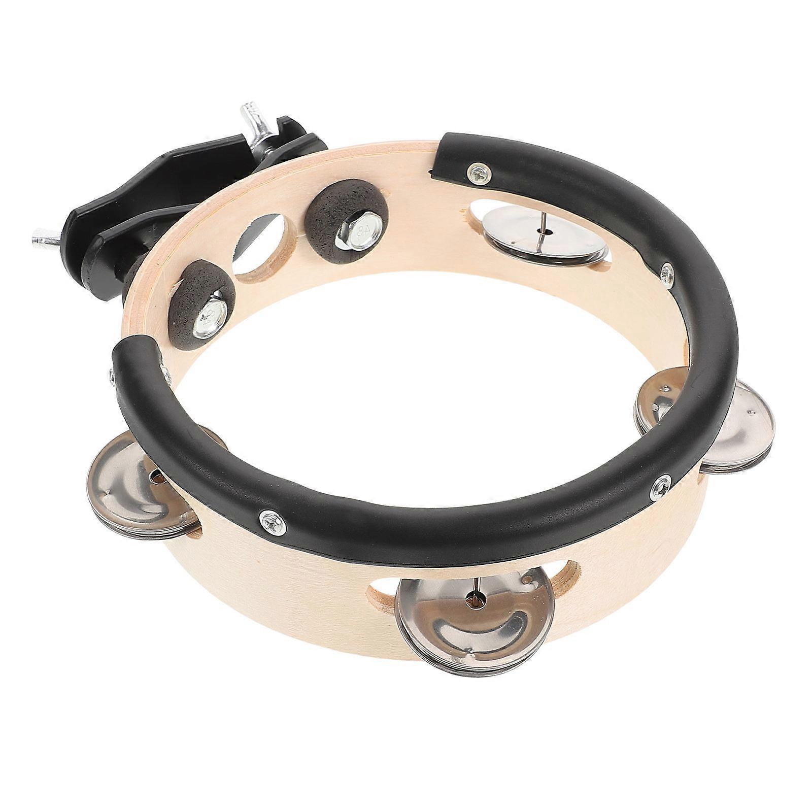 Handheld Tambourine Percussion Instrument with Bright Tone, Easy Installation for Versatile Musical Styles, Ideal for Adults
