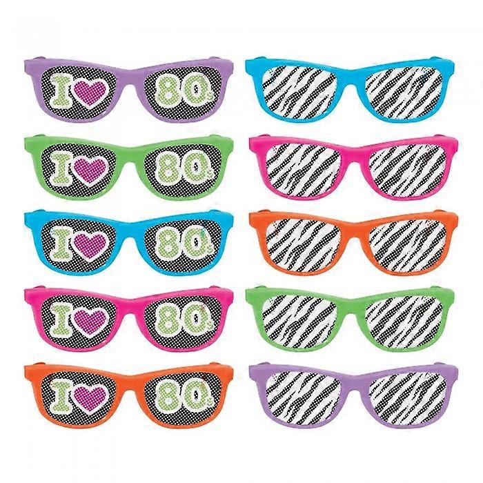 Lunettes de soirée imprimées Amscan « Totalement, j'adore les années 80 »