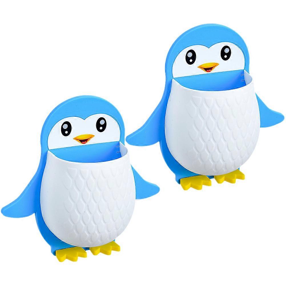 Matte Finish Penguin Shape Remote Holder Kitchen Organizer For Bathroom Use 7.86X7.66X2.24in 2Pcs