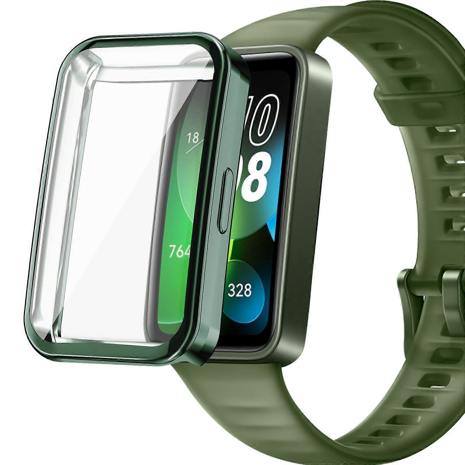 Case Compatible with Huawei Band 10 Screen Protector Protective Case Flexible TPU (Green)
