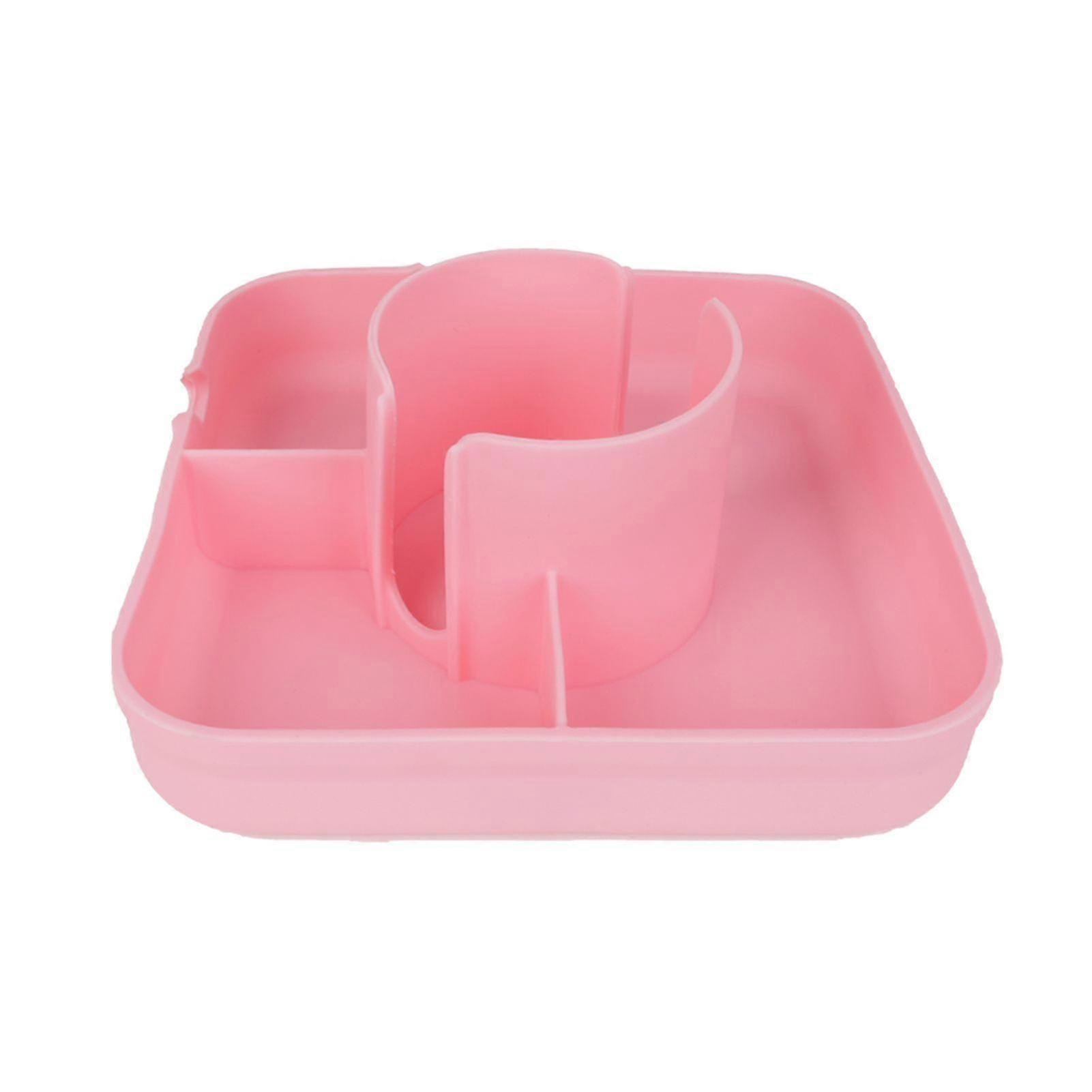 Silicone Non-Slip lounge Cup Holder Tray with Large Multiple Compartments Waterproof Spill Resistant Drink