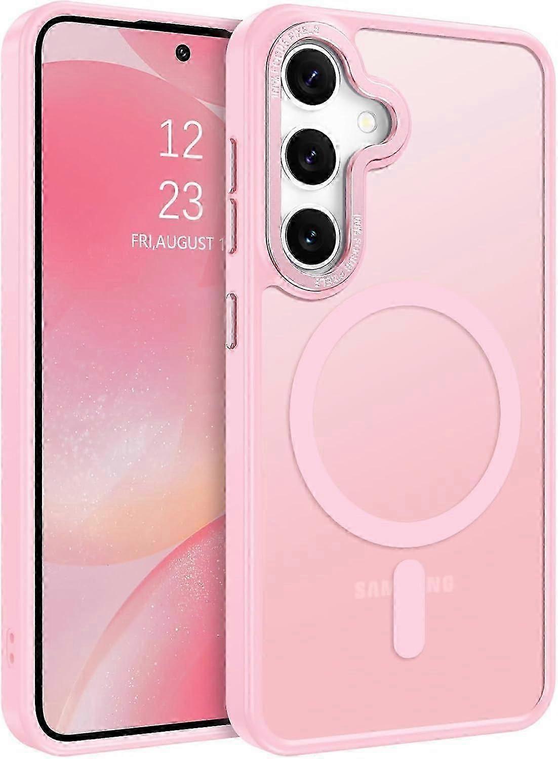 TIANYING Magnetic for Samsung Galaxy S24 Plus Case [Compatible with Magsafe] Translucent Matte Slim Thin Shockproof Anti-Yellow Women Men Protective P