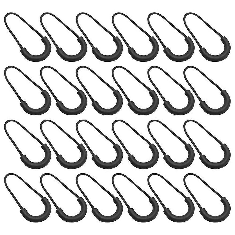 50pcs Black Plastic Zipper Pulls for Backpacks and Bags Removable Reusable