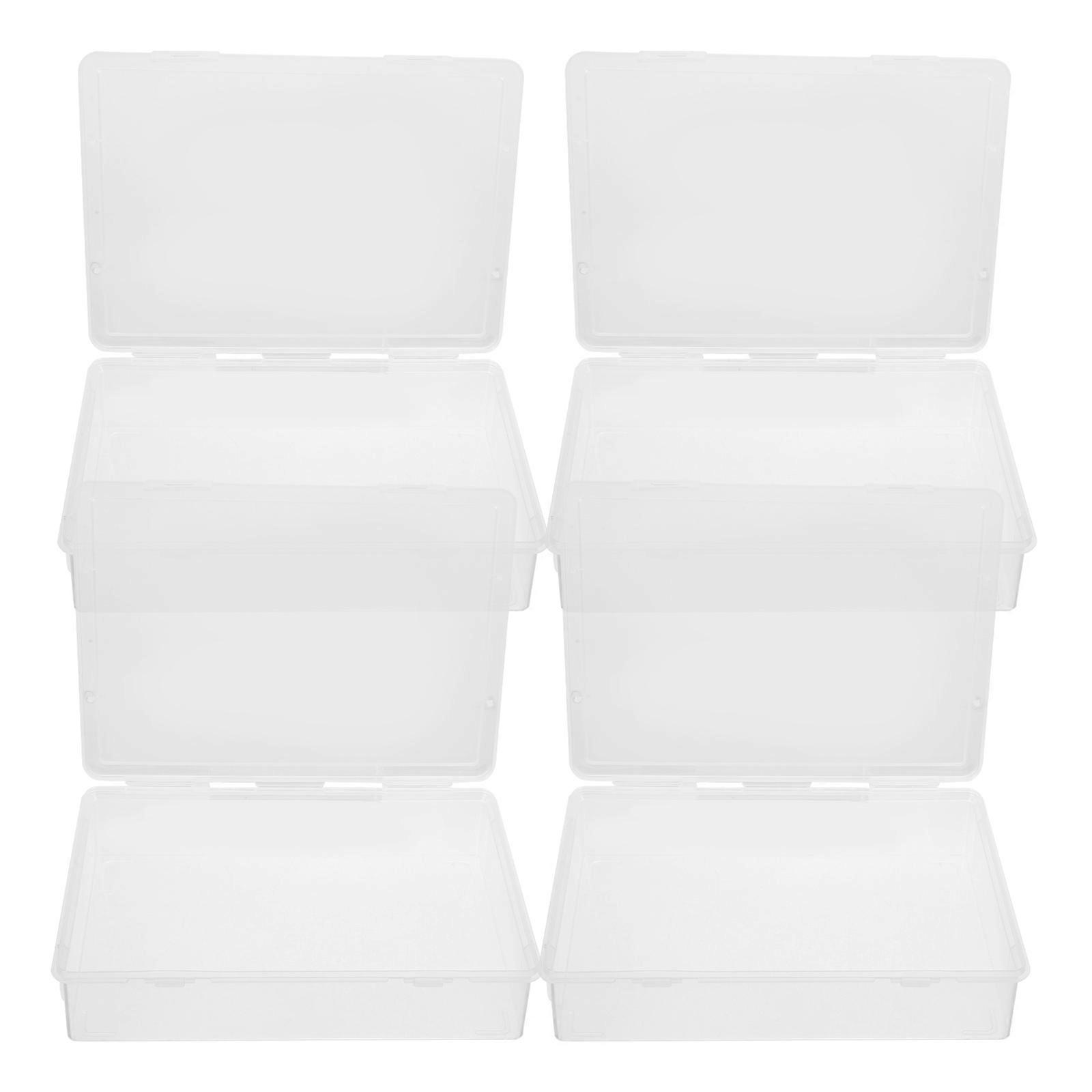 4Pcs Transparent Jewelry Storage Box Beads Organizer Case for Small Ear Backs Storage