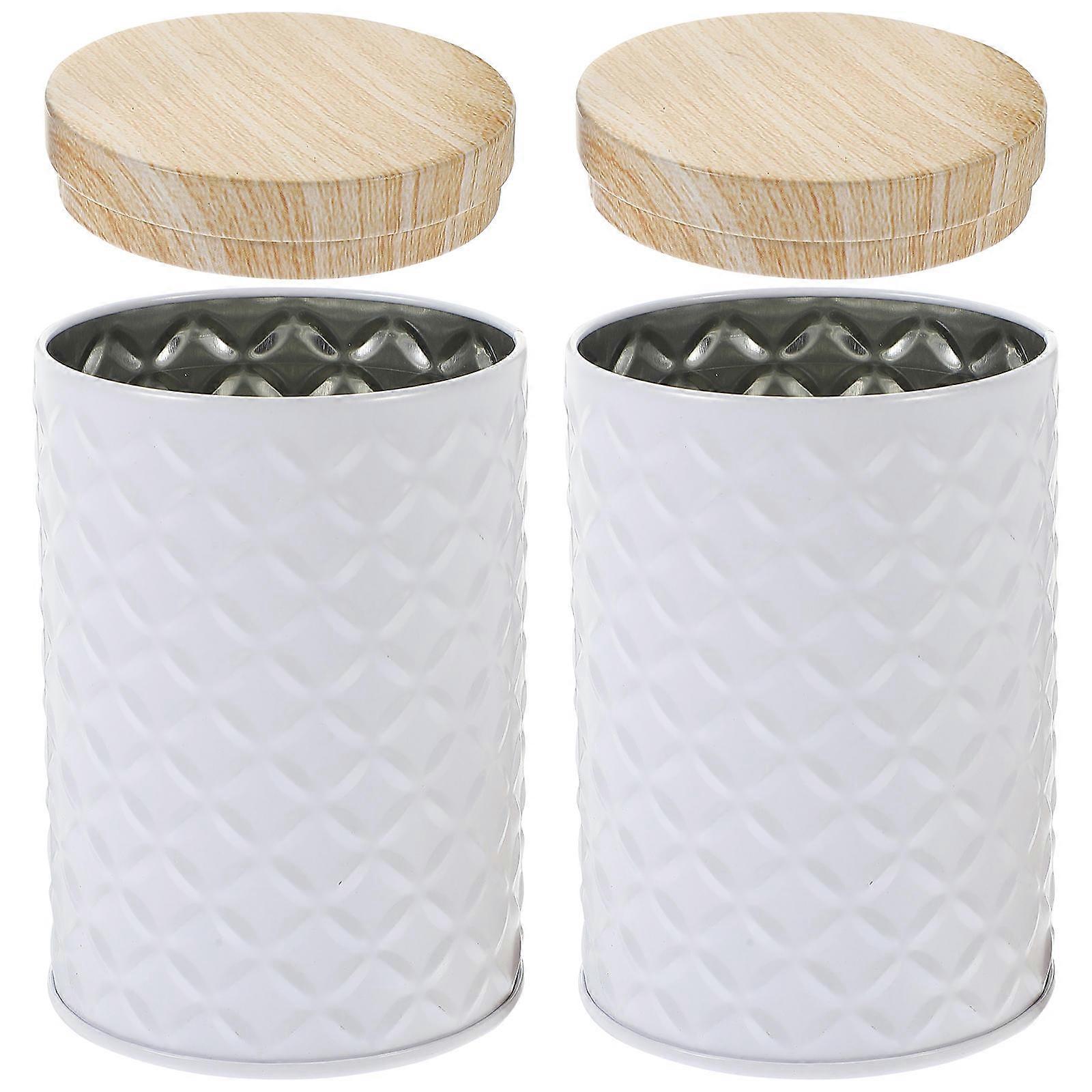 Coffee Bean Storage Container 2Pcs With Spill Proof Covers For Family Use In Kitchen Or Cafe With Air-tight Features