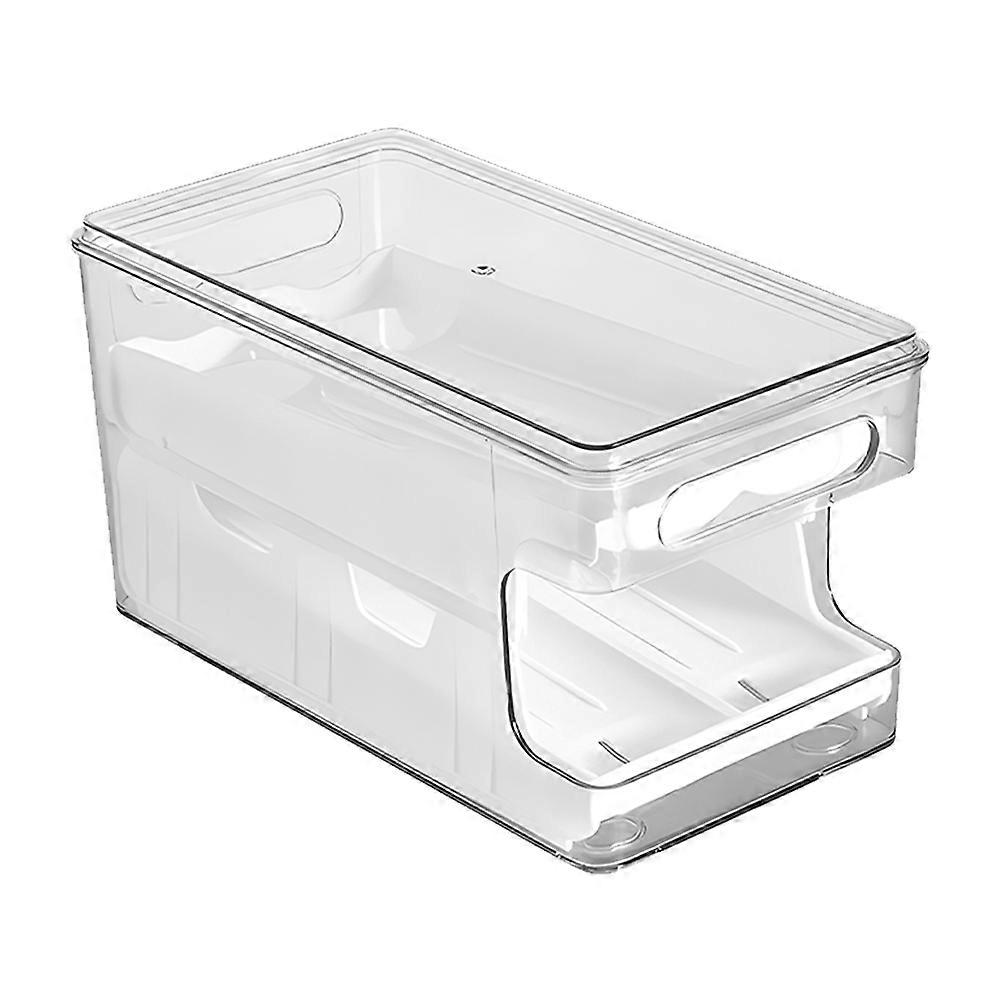 Stackable Kitchen Multi-Layer Egg Storage Box Fridge Organizer Bins 30.30X16.00X15.70CM Transparent Double-Layer Design 1Pack