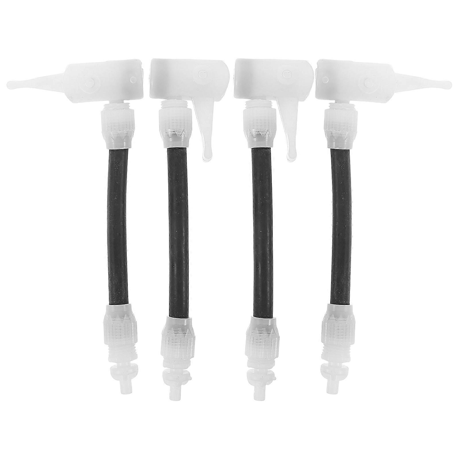 4pcs Valve Adapter Air Chuck Inflator Nozzle Tire Inflating Hose End Connector Portable Tire Inflator Air Pump Nozzle