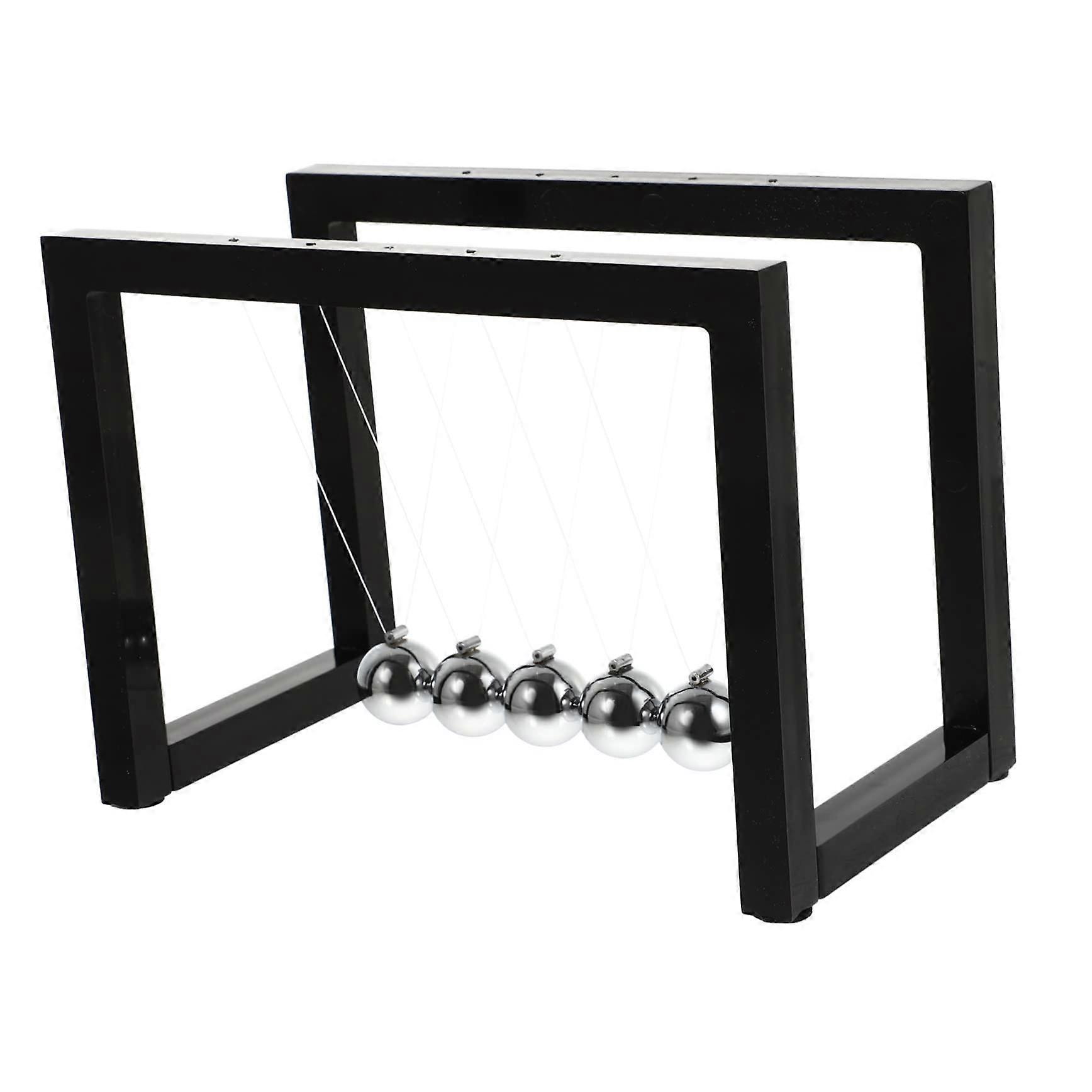 Newton's Cradle Desktop Physics Demonstration Tool - Metal Balls Educational Science Gadget For Learning And Creativity