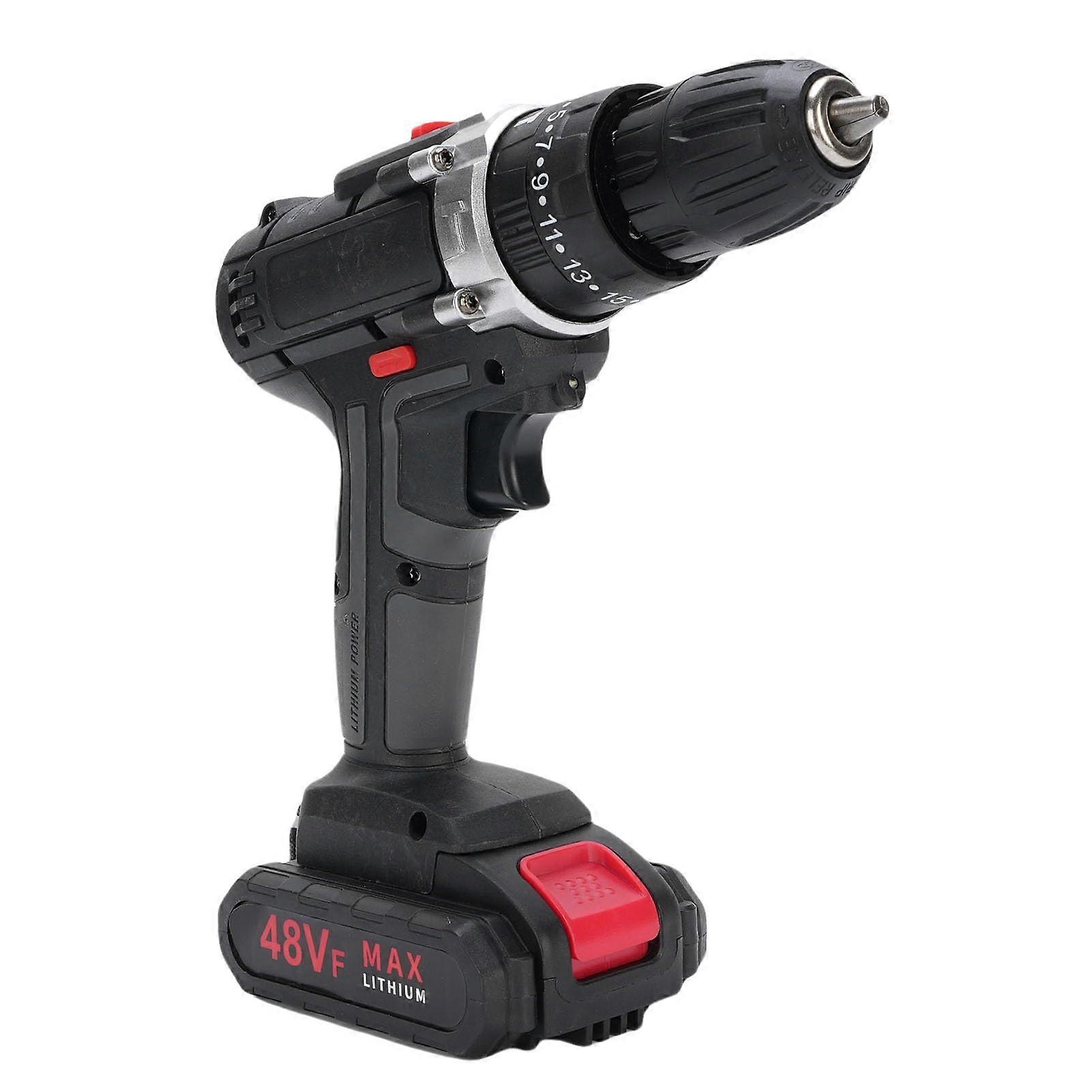 Cordless drilling tool kit, powerful drill set, 1450 RPM 25 torque, onehand operation, LED light, EU plug