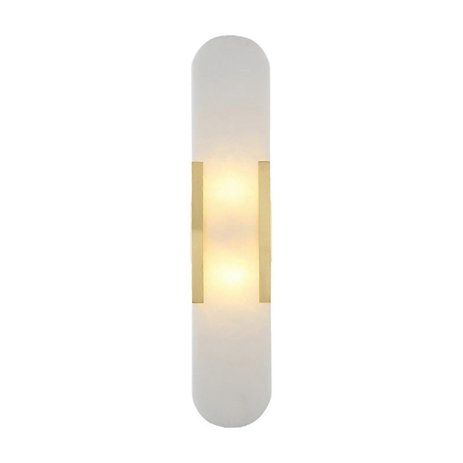 Long marble wall lamp in copper with warm light (50CM)