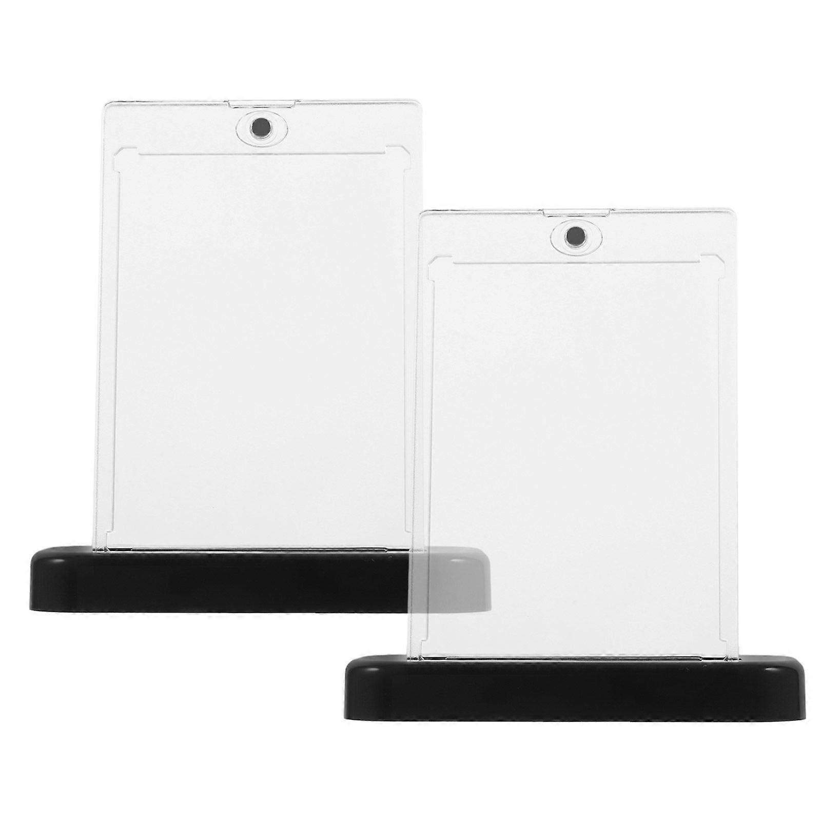 2 Sets Magnetic Card Holders Game Card Holders Collectible Trading Card Case Business Card Holders