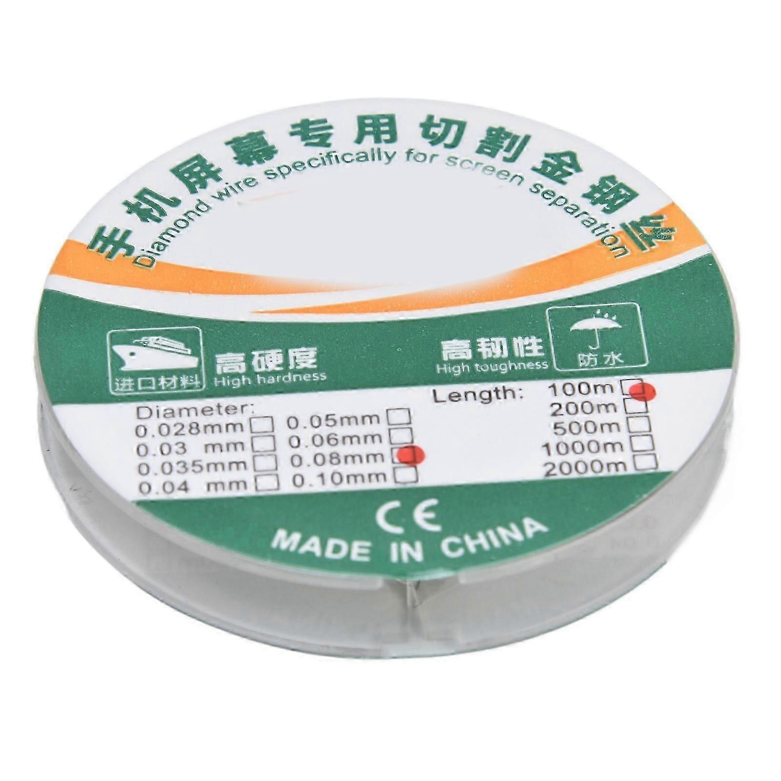 Cutting Wire Separation Line String Molybdenum Alloy 100 Meters for Phone Screen0.08mm